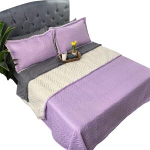 Colcha Española Ovejera Color Lila Cama Doble