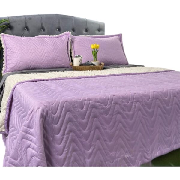 Colcha Española Ovejera Color Lila Cama Doble