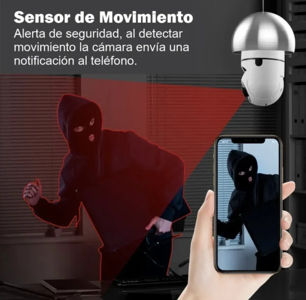 Cámara De Seguridad Bombillo 360°